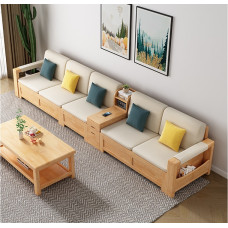Winter Summer Solid Wood Storage Box Sofa Nordic Small Living Room Tea Cabinet Sofa Combination