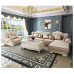 European Fabric Living Room Sectional Sofa Wooden Corner Sofa Customizable Washable Luxury Lazy Sofa European Fabric Living Room Sectional Sofa Wooden Corner Sofa Customizable Washable Luxury Lazy Sofa