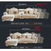 European Fabric Living Room Sectional Sofa Wooden Corner Sofa Customizable Washable Luxury Lazy Sofa European Fabric Living Room Sectional Sofa Wooden Corner Sofa Customizable Washable Luxury Lazy Sofa