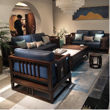 Modern Chinese Style Antique Living Room Zen Furniture Classical Villa Sofa Chinese Style Sandalwood Customized