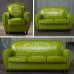 American Retro Coffee Bar Sofa Industrial Style Single Double ThreeSeat Leather Sofa Living Room SmallSize Sofa Solid Wood