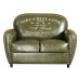 American Retro Coffee Bar Sofa Industrial Style Single Double ThreeSeat Leather Sofa Living Room SmallSize Sofa Solid Wood