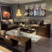 Modern Chinese Hotel Villa Leather Art Sofa Set Zen Style Sample Room Inn Furniture Modern Chinese Hotel Villa Leather Art Sofa Set Zen Style Sample Room Inn Furniture