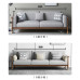 Scandinavian Solid Wood Sofa Living Room Modern Luxury Tech Fabric 3 Seat Chinese Style