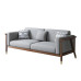 Scandinavian Solid Wood Sofa Living Room Modern Luxury Tech Fabric 3 Seat Chinese Style