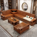 Modern Chinese Style Wood Sofa Combination for Living Room Winter and Summer Use Modern Chinese Style Wood Sofa Combination for Living Room Winter and Summer Use