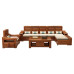Modern Chinese Style Wood Sofa Combination for Living Room Winter and Summer Use Modern Chinese Style Wood Sofa Combination for Living Room Winter and Summer Use