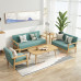 Modern Minimalist Fabric ThreePerson Office Chair for Rent in Small Living Room With Teak Sofa and Coffee Table Modern Minimalist Fabric ThreePerson Office Chair for Rent in Small Living Room With Teak Sofa and Coffee Table