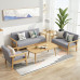 Modern Minimalist Fabric ThreePerson Office Chair for Rent in Small Living Room With Teak Sofa and Coffee Table Modern Minimalist Fabric ThreePerson Office Chair for Rent in Small Living Room With Teak Sofa and Coffee Table