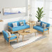 Modern Minimalist Fabric ThreePerson Office Chair for Rent in Small Living Room With Teak Sofa and Coffee Table Modern Minimalist Fabric ThreePerson Office Chair for Rent in Small Living Room With Teak Sofa and Coffee Table