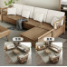 Scandinavian Solid Wood Sofas Modern Simplistic Design Dual Seasonal Fabric Sofa Living Room Furniture Set Scandinavian Solid Wood Sofas Modern Simplistic Design Dual Seasonal Fabric Sofa Living Room Furniture Set