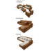 Solid Wood Furniture Modern Chinese Dual Storage Sofa Solid Wood Furniture Modern Chinese Dual Storage Sofa