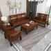 Modern Minimalist New Chinese Living Room Combination Economy Imitation Redwood Cushion