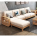 Nordic Solid Wood Sofa Bed Combination Modern Minimalist Small Apartment Corner Royal Fabric Sofa Living Room Wood Furniture Nordic Solid Wood Sofa Bed Combination Modern Minimalist Small Apartment Corner Royal Fabric Sofa Living Room Wood Furniture