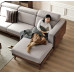 Solid Wood Black Walnut Chinese Style Large Sectional Sofa