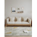 Nordic Solid Fabric Sofa 3 Seater Set Japanese Simple Beige Cream Style Furniture Nordic Solid Fabric Sofa 3 Seater Set Japanese Simple Beige Cream Style Furniture