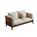 Nordic Solid Fabric Sofa 3 Seater Set Japanese Simple Beige Cream Style Furniture Nordic Solid Fabric Sofa 3 Seater Set Japanese Simple Beige Cream Style Furniture