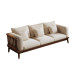 Nordic Solid Fabric Sofa 3 Seater Set Japanese Simple Beige Cream Style Furniture Nordic Solid Fabric Sofa 3 Seater Set Japanese Simple Beige Cream Style Furniture