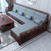 Cherrywood Corner Sofa Set Classic Storage Furniture for Villas Winter Summer Dual Use Cherrywood Corner Sofa Set Classic Storage Furniture for Villas Winter Summer Dual Use