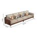 Modern Chinese Solid Wood Fabric Sofa Modern Chinese Solid Wood Fabric Sofa