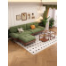Modern Japanese Style Creamy Leather Three Seater Sofa Modern Japanese Style Creamy Leather Three Seater Sofa
