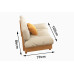 Modern Japanese Style Creamy Leather Three Seater Sofa Modern Japanese Style Creamy Leather Three Seater Sofa