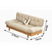 Modern Japanese Style Creamy Leather Three Seater Sofa Modern Japanese Style Creamy Leather Three Seater Sofa