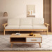 Scandinavian Minimalist Modern Living Room Fabric Sofa Set Dual Season Small Home Wood Color Furniture Scandinavian Minimalist Modern Living Room Fabric Sofa Set Dual Season Small Home Wood Color Furniture
