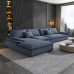 Italian Luxury NoWashTech Fabric Foam Down Feather Princess Corner Sailboat Sofa Living Room Deep Relaxed Wood Sofa Italian Luxury NoWashTech Fabric Foam Down Feather Princess Corner Sailboat Sofa Living Room Deep Relaxed Wood Sofa