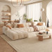 Modern Minimal Japanese Cream Sofa for Small Living Room Three Seater Modern Minimal Japanese Cream Sofa for Small Living Room Three Seater
