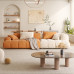 Modern Minimal Japanese Cream Sofa for Small Living Room Three Seater Modern Minimal Japanese Cream Sofa for Small Living Room Three Seater