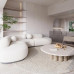 Scandinavian Luxury Corner Sofa Beauty Salon Velvet Curved Hotel Matching Lamb Velvet Sofa
