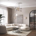 Scandinavian Luxury Corner Sofa Beauty Salon Velvet Curved Hotel Matching Lamb Velvet Sofa