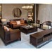 New Chinese Ebonized Wooden Sofa Set for Large Villas Customized Blackwood New Chinese Ebonized Wooden Sofa Set for Large Villas Customized Blackwood