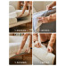 Snowell Sofa Solid Wood Modern Living Room Straight Cream North European Washable Fabric Sofa