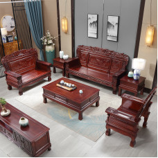 Solid Wood Sofa Tea Table Chinese Living Room Office Countryside Vintage Carved Wooden Furniture Solid Wood Sofa Tea Table Chinese Living Room Office Countryside Vintage Carved Wooden Furniture