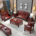 Solid Wood Sofa Tea Table Chinese Living Room Office Countryside Vintage Carved Wooden Furniture