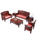 Solid Wood Sofa Tea Table Chinese Living Room Office Countryside Vintage Carved Wooden Furniture