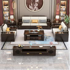 Modern Chinese Solid Wood Sofa Set Modern Chinese Solid Wood Sofa Set