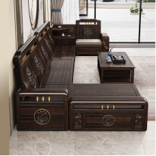 Winter and Summer Two Use New Chinese Style Living Room Sofa with Storage Corner Combination Winter and Summer Two Use New Chinese Style Living Room Sofa with Storage Corner Combination