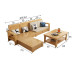 Modern Nordic Solid Wood Sofa Set for Small Living Room Chinese Storage Sofa for Winter Summer