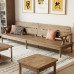 Modern White Wax Wood Sofa for Small Living Room Modern White Wax Wood Sofa for Small Living Room