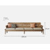 Modern White Wax Wood Sofa for Small Living Room Modern White Wax Wood Sofa for Small Living Room