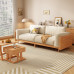 Scandinavian Style Wooden Sofa for Small Living Room 3 Person Scandinavian Style Wooden Sofa for Small Living Room 3 Person
