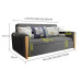 Multi-Functional Fabric Sofa Bed With Chaise And Storage Multi-Functional Fabric Sofa Bed With Chaise And Storage