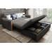 Multi-Functional Fabric Sofa Bed With Chaise And Storage Multi-Functional Fabric Sofa Bed With Chaise And Storage