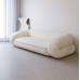 Two Fold Reversible Tech Velvet Cream Sofa Bed for Small Apartments Two Fold Reversible Tech Velvet Cream Sofa Bed for Small Apartments