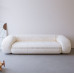 Two Fold Reversible Tech Velvet Cream Sofa Bed for Small Apartments Two Fold Reversible Tech Velvet Cream Sofa Bed for Small Apartments