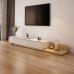 Scandinavian TV Cabinet Tea Table Combo Minimal Luxury Small Apartment Cabinet Natural Wood Expandable TV Stand