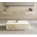 White Modern Minimalistic Solid Wood Suspended TV Cabinet